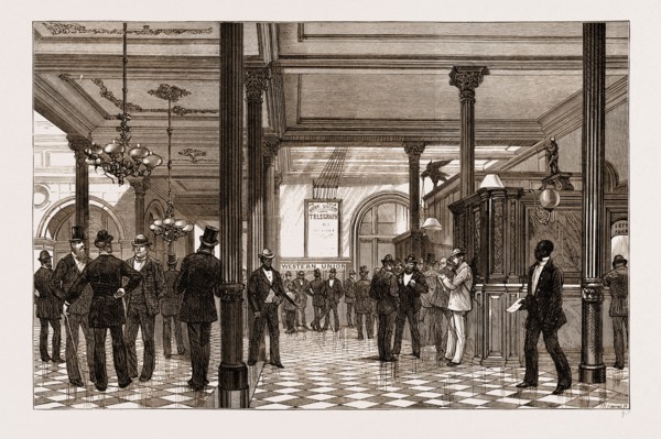 THE AMERICAN CENTENNIAL EXHIBITION: HOTEL LIFE AT PHILADELPHIA: THE INQUIRY OFFICE, US, U.S., U.S.A