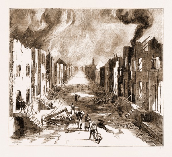 THE DISASTROUS FIRE AT KINGSTON, JAMAICA, 1883: ORANGE STREET AFTER THE FIRE