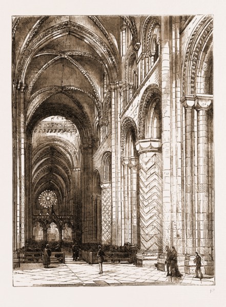 THE NAVE, DURHAM, CATHEDRAL, UK, 1883