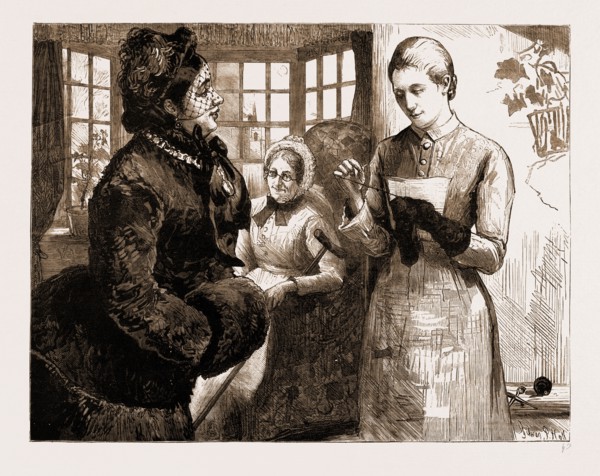 LIKE SHIPS UPON THE SEA, DRAWN BY SYDNEY HALL, 1883; "What a firstrate maid you would make, my