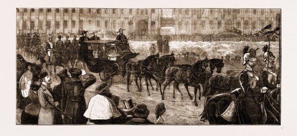 THE APPROACHING CORONATION OF THE CZAR OF RUSSIA, THE IMPERIAL INSIGNIA BEING TAKEN FROM THE WINTER