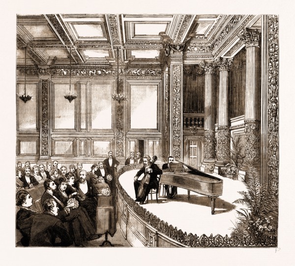 THE OPENING OF THE NEW BUILDING OF THE INSTITUTE OF PAINTERS IN WATER-COLOURS, PICCADILLY, BY THE