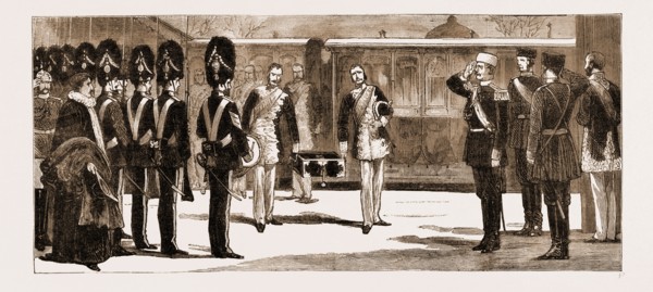 THE APPROACHING CORONATION OF THE CZAR OF RUSSIA, 1883: THE RECEPTION OF THE IMPERIAL REGALIA AT
