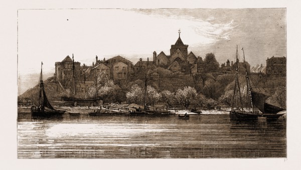Ypres Tower, RYE FROM THE FERRY, UK, 1883