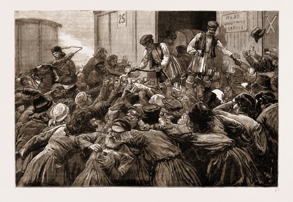 THE CORONATION OF THE CZAR OF RUSSIA, 1883: THE PEOPLE'S FETE ON THE KHODINSKY COMMON, MOSCOW: THE