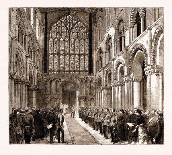 LORD NAPIER OF MAGDALA UNVEILING IN ROCHESTER CATHEDRAL A MEMORIAL WINDOW TO THE OFFICERS AND MEN