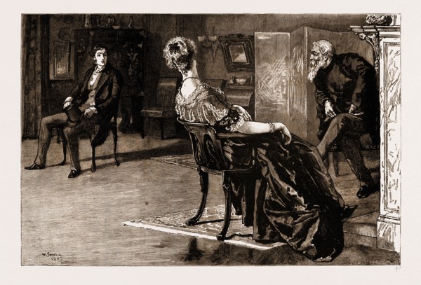 THIRLBY HALL, DRAWN BY WILLIAM SMALL, 1883; Lady Constance looked me full in the face, and laughed,