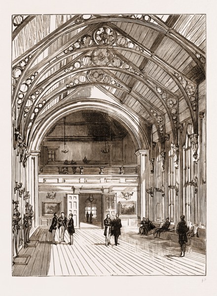 THE NEW ULSTER CONSTITUTIONAL CLUB, MAY STREET, BELFAST, OPENED BY SIR STAFFORD NORTHCOTE, OCTOBER