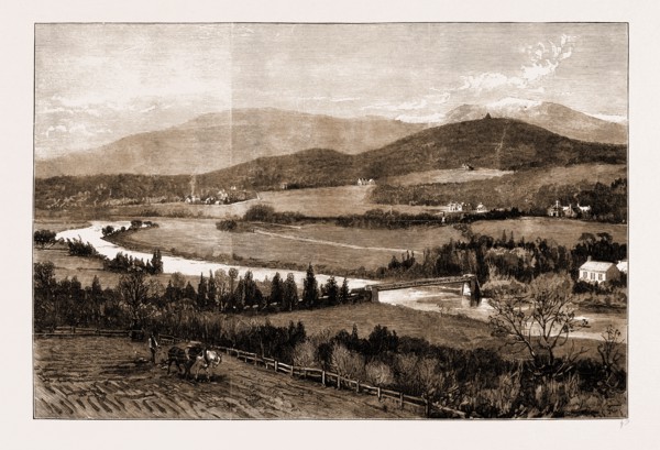THE PROPOSED RAILWAY NEAR BALMORAL, SCOTLAND, UK, 1883: LOCHNAGAR AND THE VALLEY OF THE DEE
