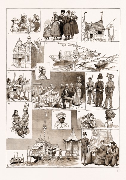 SOME STRAY NOTES AT THE AMSTERDAM EXHIBITION, THE NETHERLANDS, 1883: 1. A Turkish Merchant Selling