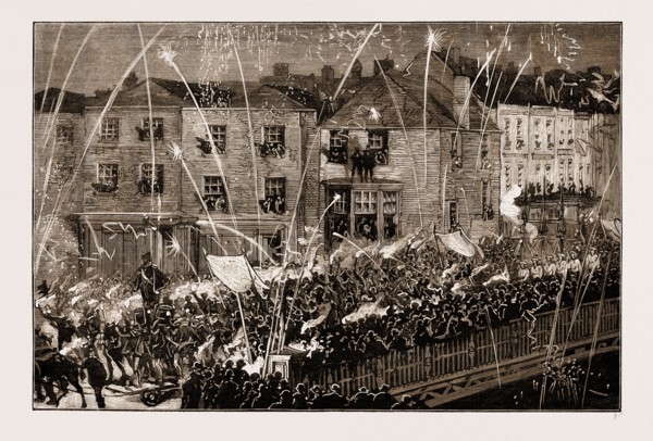 THE GUY FAWKES CELEBRATION AT BRIDGEWATER, UK, 1883