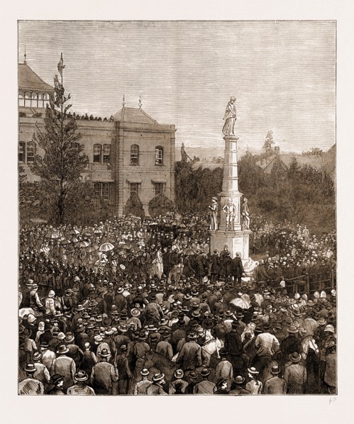 THE ZULU WAR MEMORIAL AT PIETERMARITZBURG, SOUTH AFRICA, 1883: UNVEILING THE MEMORIAL