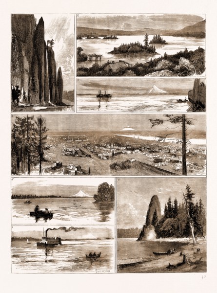 VIEWS ON THE NORTHERN PACIFIC RAILWAY, U.S.A., U.S., US, USA, UNITED STATES, UNITED STATES OF