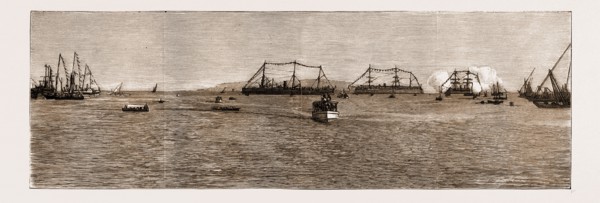 THE DUKE AND DUCHESS OF CONNAUGHT AT BOMBAY, INDIA, 1883: THE DUKE AND DUCHESS GOING FROM THE