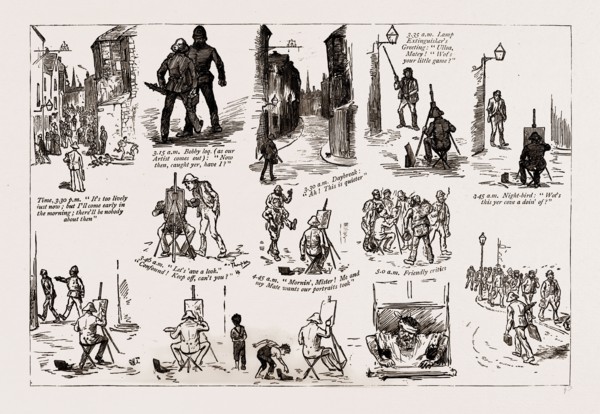 AN ARTIST'S EXPERIENCES IN EARLY MORNING, 1886