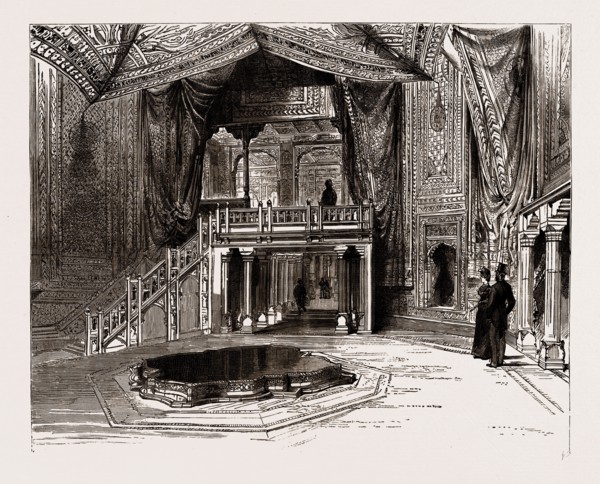 THE INDIAN SECTION OF THE COLONIAL AND INDIAN EXHIBITION, 1886: THE DURBAR TENT IN THE INDIAN