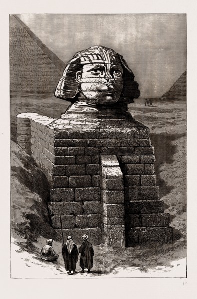 ANTIQUARIAN EXCAVATIONS IN EGYPT, 1886: THE GREAT SPHINX AS NOW CLEARED FROM THE ENCUMBERING SAND