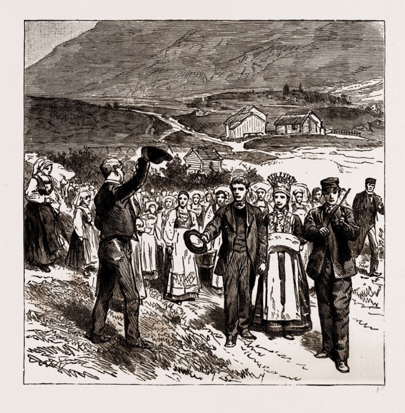 A WEDDING PARTY, NORWAY, 1886