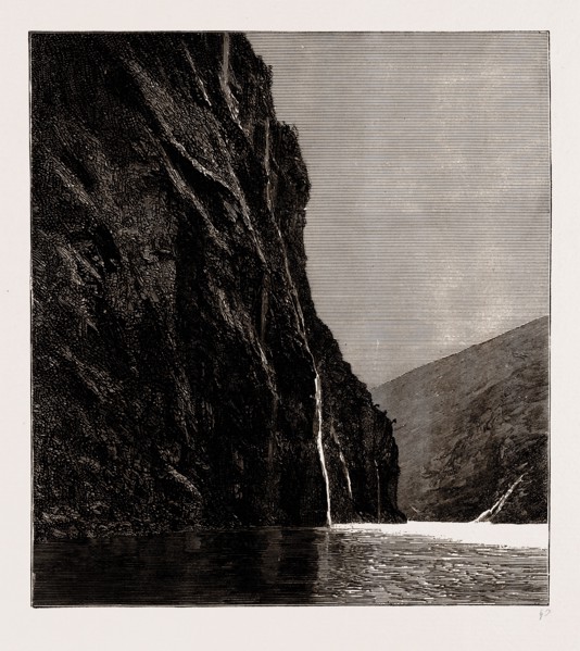 THE SEVEN SISTERS, GEIRANGER FJORD, NORWAY, 1886