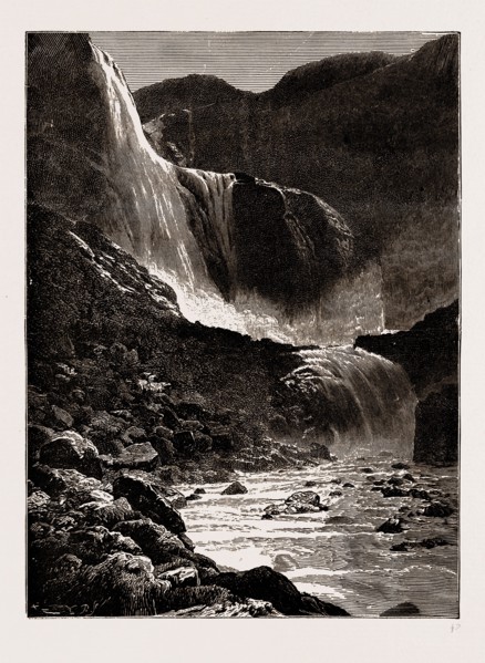 THE SKJAEGGEDALSFOS, HARDANGER, NORWAY, 1886