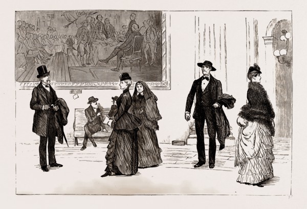 AT WASHINGTON: COUNTRY PEOPLE IN THE ROTUNDA OF THE CAPITOL, USA, US, UNITED STATES, UNITED STATES