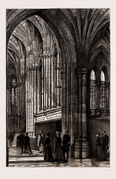 INTERIOR OF CHAPEL, UK, 1886