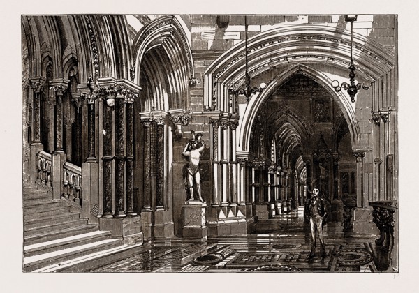 EATON HALL: THE GREAT CORRIDOR AND STAIRCASE, UK, 1886