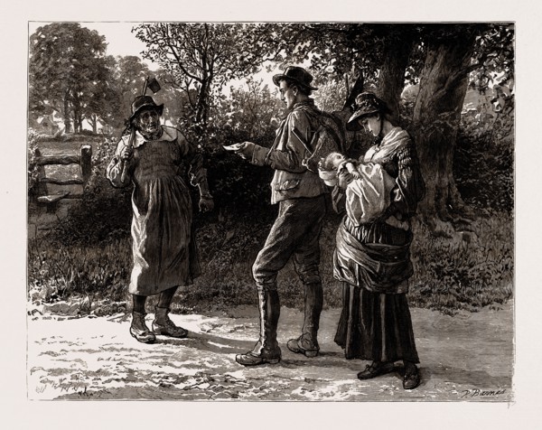 THE MAYOR OF CASTERBRIDGE, DRAWN BY ROBERT BARNES, WRITTEN BY THOMAS HARDY, 1886; "'Hay-trussing?'
