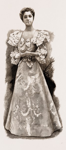 A HANDSOME DINNER DRESS, FASHION, 1897