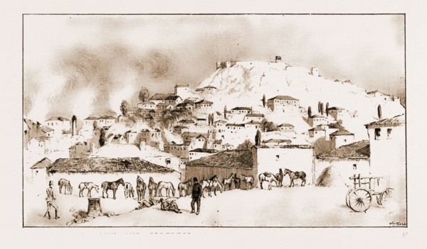 DOMOKO TOWN AND FORTRESS AFTER ITS CAPTURE BY THE TURKS, 1897