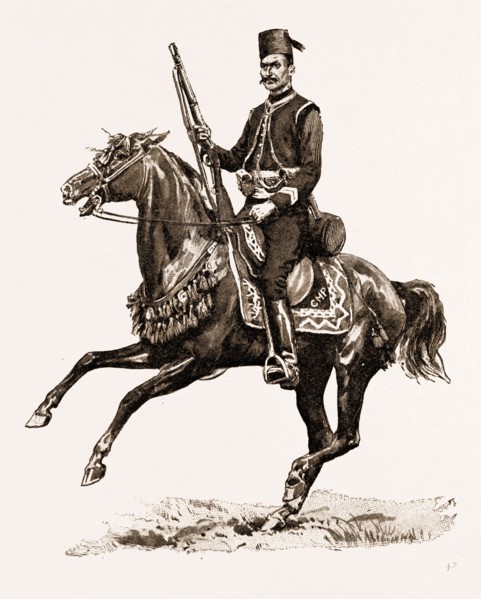 COLONIAL TROOPS WHO TOOK PLACE IN THE JUBILEE PROCESSION, UK, 1897: CYPRUS MOUNTED POLICE