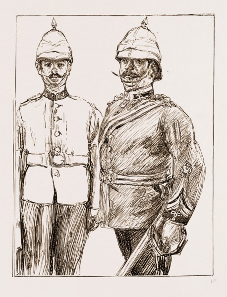 CAPTAIN MARQUIS TESTAFERRATA OLIVIER AND A PRIVATE OF IST ROYAL MALTA REGIMENT