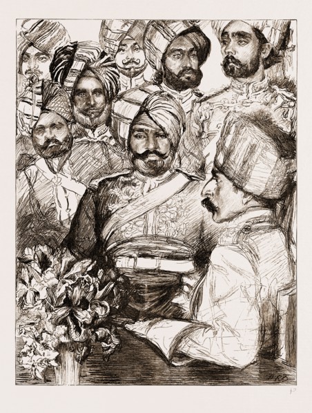 DIAMOND JUBILEE VISITORS, UK, 1897: OFFICERS OF THE IMPERIAL SERVICE TROOPS: RAI BAHADUR DHUNPAT