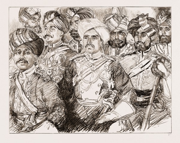 DIAMOND JUBILEE VISITORS, UK, 1897: OFFICERS OF THE IMPERIAL SERVICE TROOPS: COMMANDANT GOVIND RAO