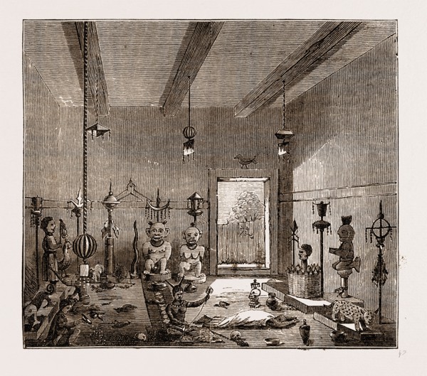 PRINCE HAHANSU'S FETISH HOUSE AT COOMASSIE, THE ASHANTEE WAR 1873. Anglo-Ashanti Wars between the