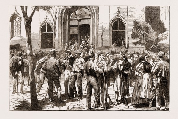 THE REVOLT IN VALENCIA, FEDERALISTS TAKING POSSESSION OF THE BOURSE, Civil war in Spain 1873