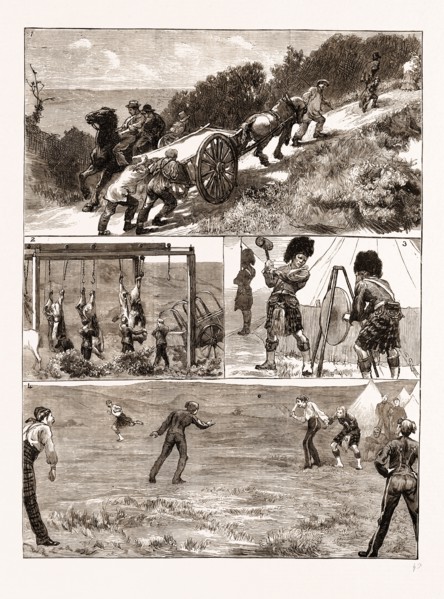 Autumn manoeuvres at Dartmoor, UK 1873, I. UP-HILL WORKâ€îA SKETCH ON THE ROAD FROM HORRABRIDGE.-2.