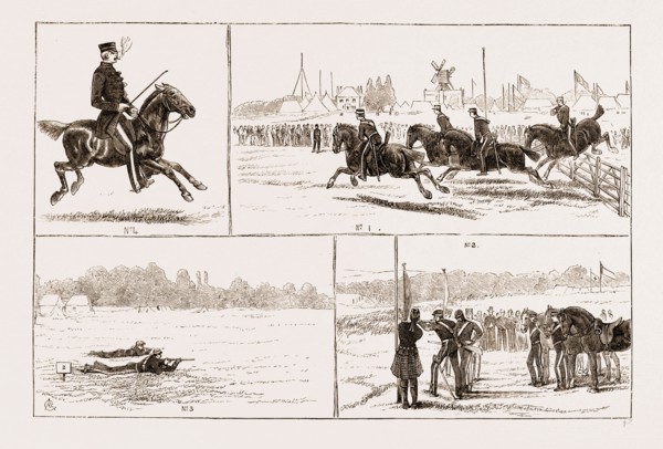 The volunteer camp at Wimbledon UK 1873, I WELL OVER TIM FIRST. HURDLES 2. 200 YARDS' RANGE-3. 400