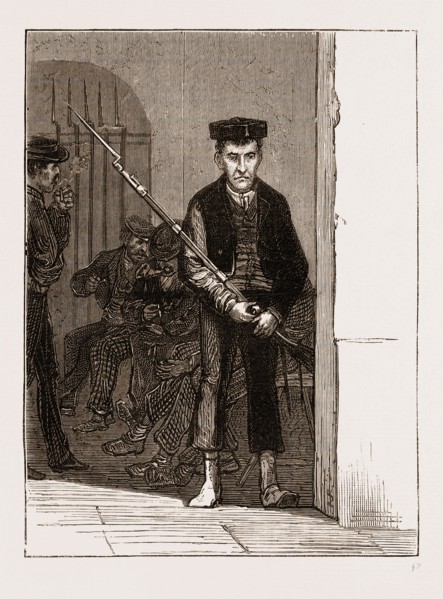 A NATIONAL GUARD SENTRY AT CORDOVA, SPAIN 1873