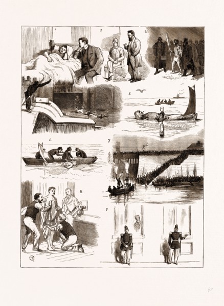 CAPTAIN BOYTON'S TRIP ACROSS THE CHANNEL: 1. A Rest before Starting. 2. Getting Temperature. 3, On