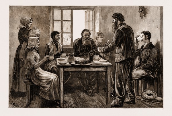 THE REBELLION IN THE TRANSVAAL, SOUTH AFRICA, 1881: Transvaal Hospitality: Interior of a Boer's