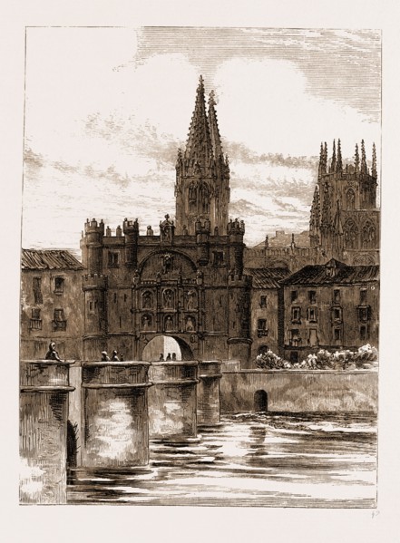GATEWAY OF STA. MARIA, BURGOS, SPAIN, 1881