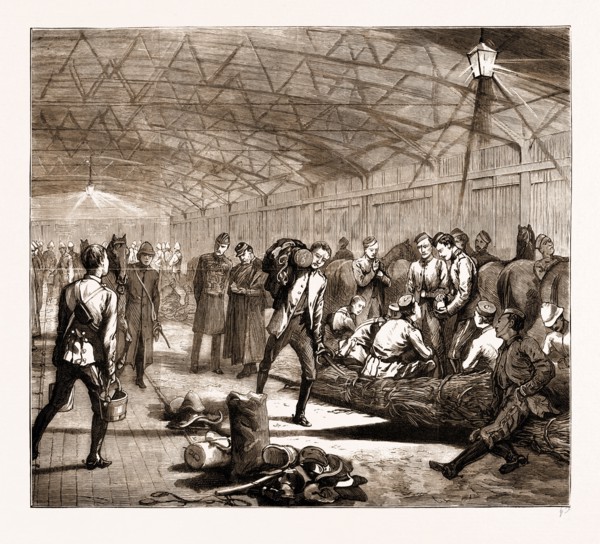 REINFORCEMENTS FOR THE TRANSVAAL, SOUTH AFRICA: EMBARKATION OF CAVALRY AT THE ALBERT DOCKS,