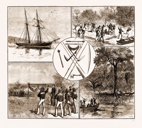 THE MASSACRE OF LIEUT. BOWER AND FIVE SEAMEN OF H.M.S. "SANDFLY" IN THE SOLOMON ISLANDS, 1881: 1. H