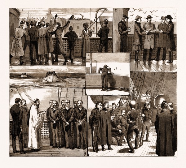 THE REINFORCEMENTS FOR THE TRANSVAAL, SOUTH AFRICA, 1881, NOTES ON BOARD A TROOP SHIP: 1. Leaving
