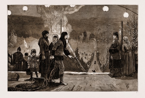 WINTER SPORTS IN CANADA: LORD LORNE'S TOBOGGANING PARTY AT GOVERNMENT HOUSE, 1881