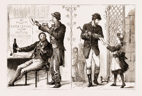 ST. VALENTINE'S DAY IN IRELAND, 1881: THE MAKER: ( gleefully )â€î"A-h Jeames---'tis illigant." THE