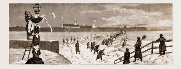 THE ASSASSINATION OF CZAR ALEXANDER II. OF RUSSIA, 1881: PREPARATIONS FOR THE FUNERAL PROCESSION