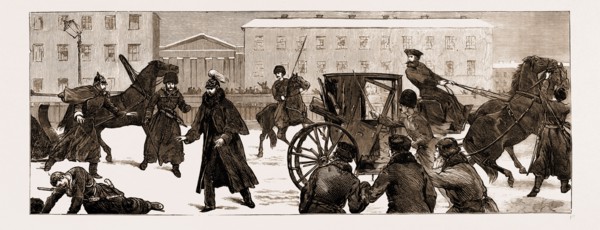 THE ASSASSINATION OF THE LATE CZAR ALEXANDER II. OF RUSSIA, SCENE OF THE EXPLOSIONS BESIDE THE