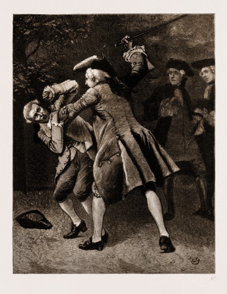 THE CHAPLAIN OF THE FLEET, DRAWN BY CHARLES GREEN, In a moment his cane was in one hand and his